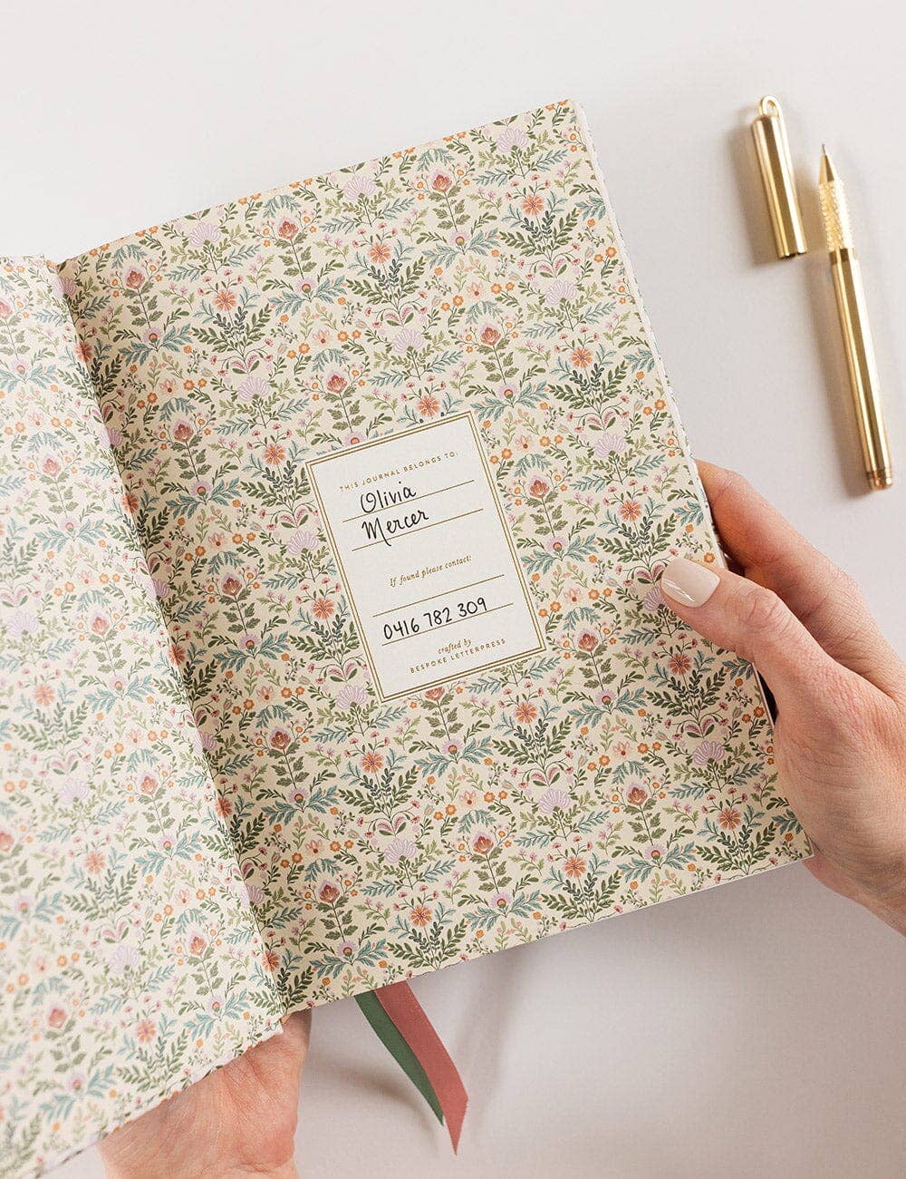 Linen Bound Journal - Bramblefloss (Blank)