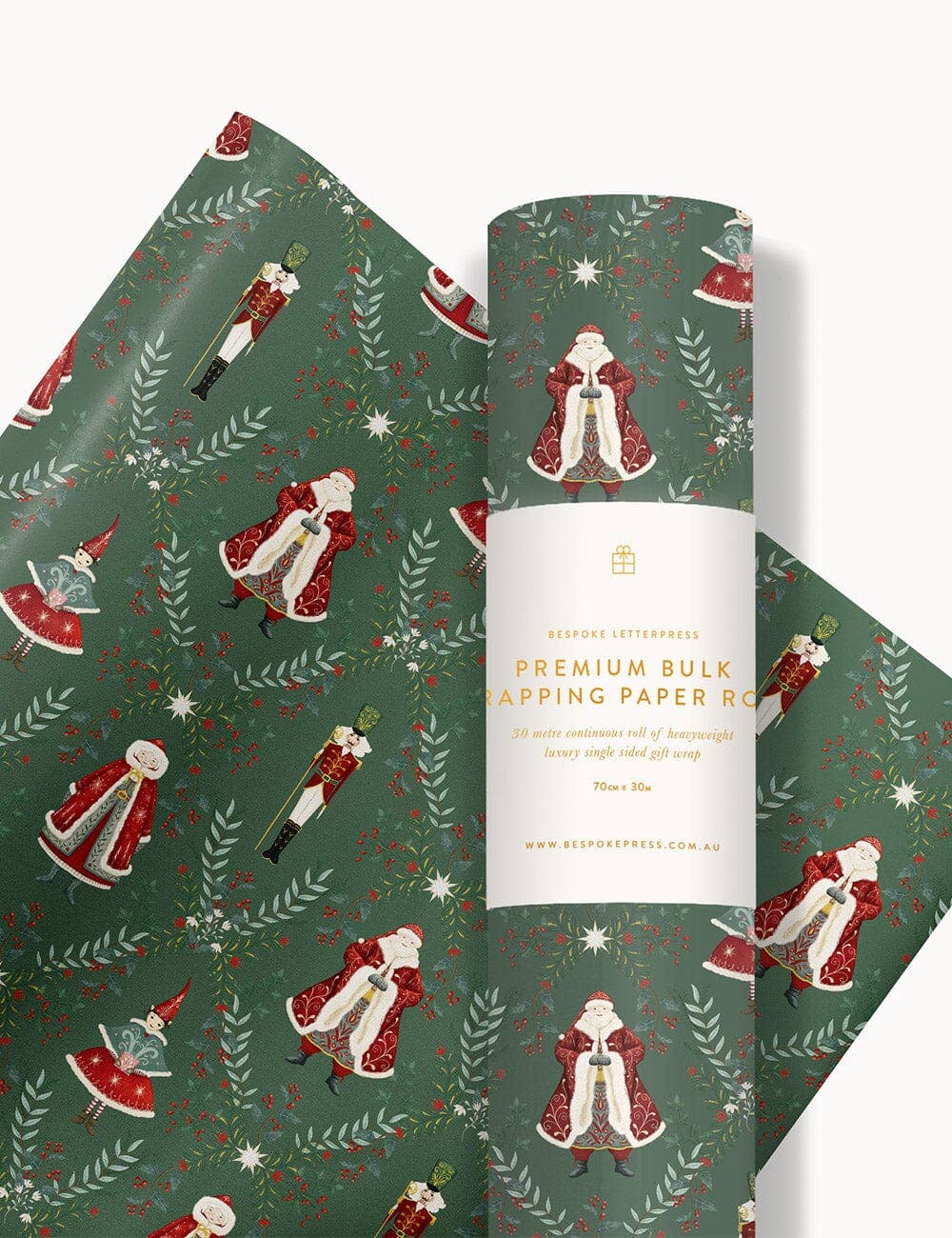 Gift Wrap Roll 30m - Mr & Mrs Claus