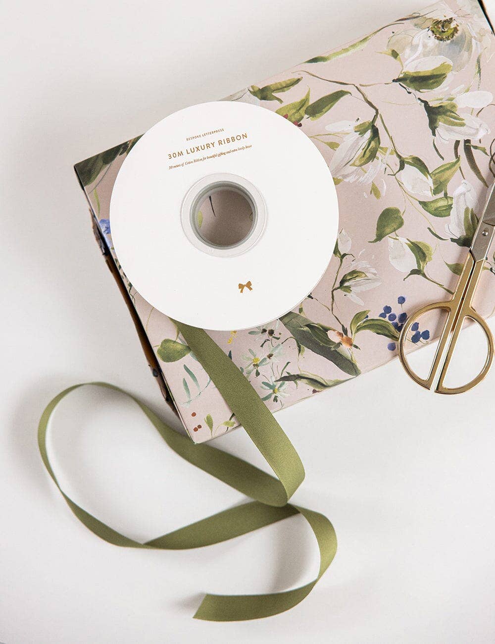 Cotton Ribbon 30m - Fern Green