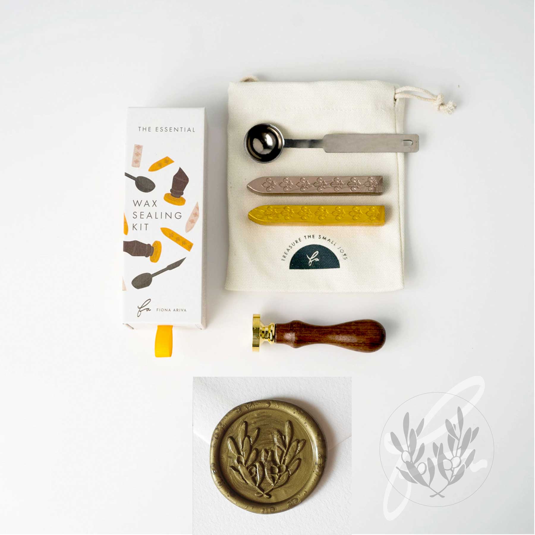Olive Leaves Wax Stamp Head