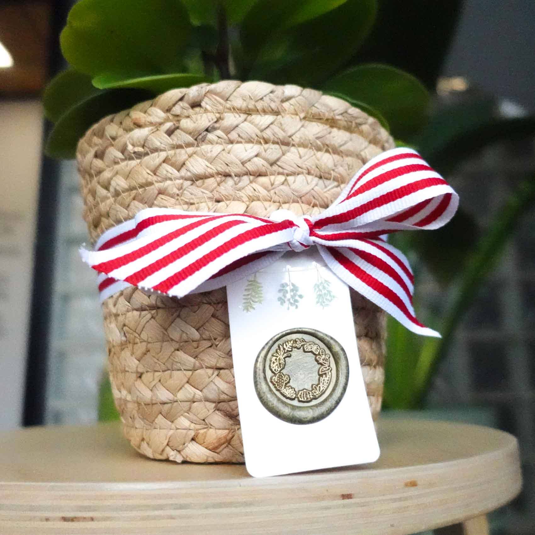 House Plant Wreath wax seal stamp