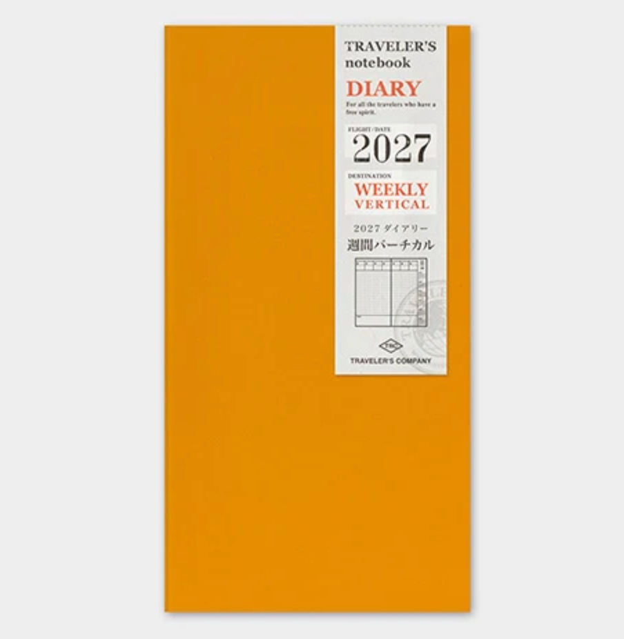 2027 Weekly Vertical Diary Insert