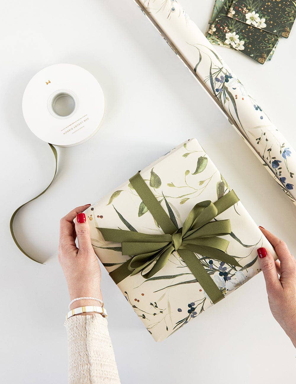 Cotton Ribbon 30m - Fern Green