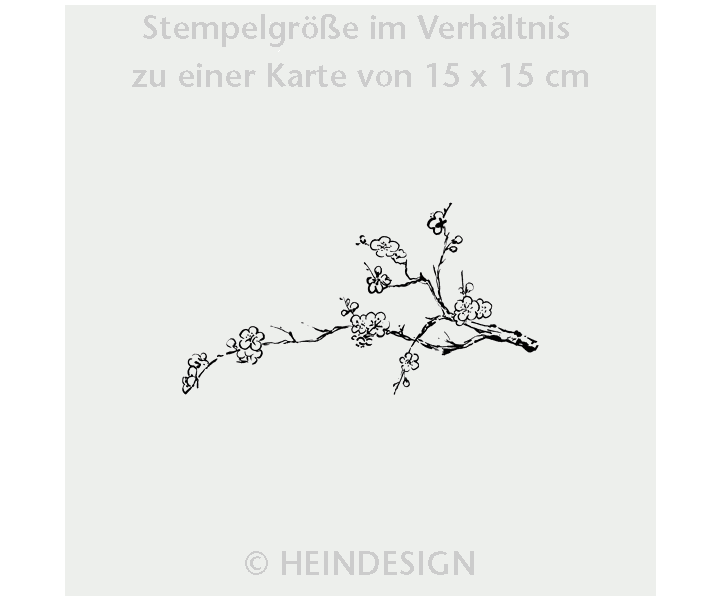 Stamp: branch with flowers