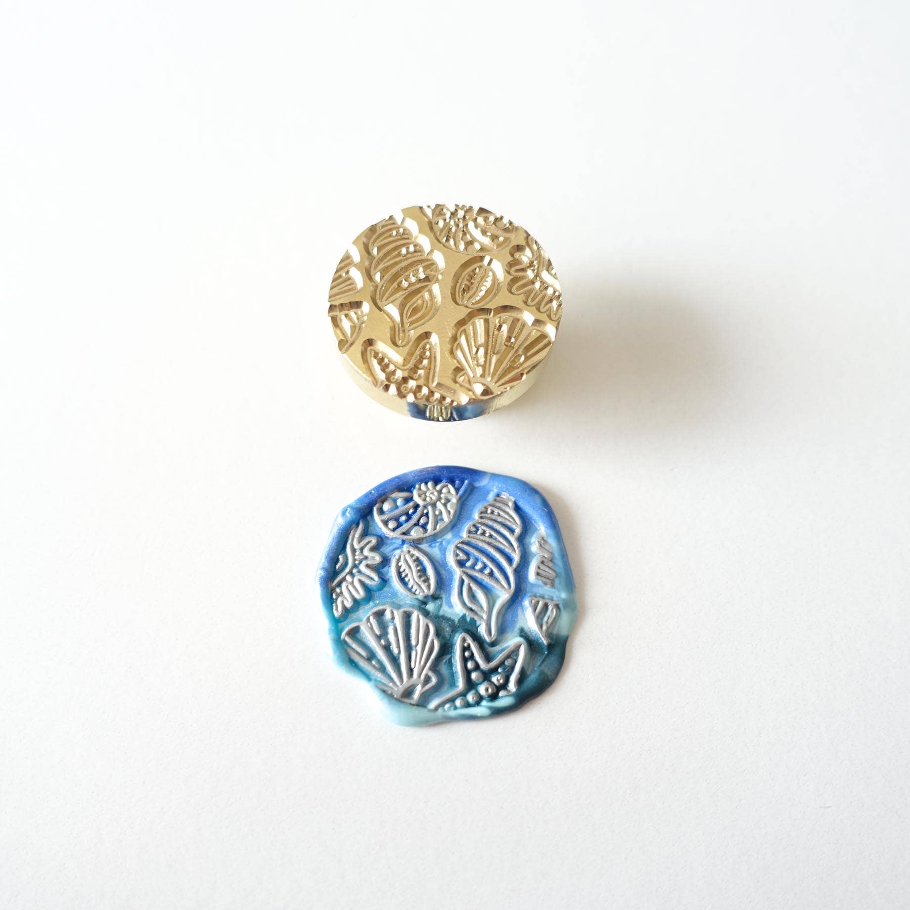 Seashells wax seal stamp