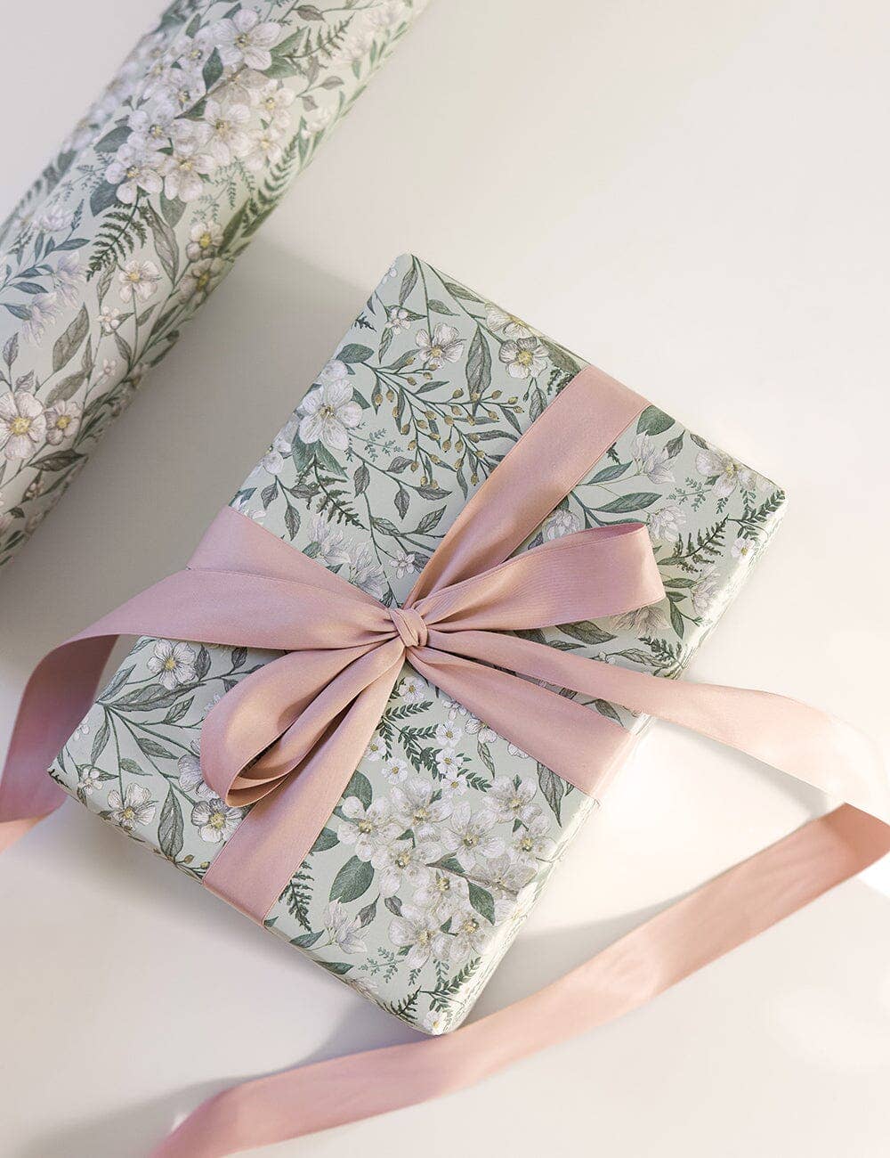 Gift Wrap Roll 3m - Ivory Garden