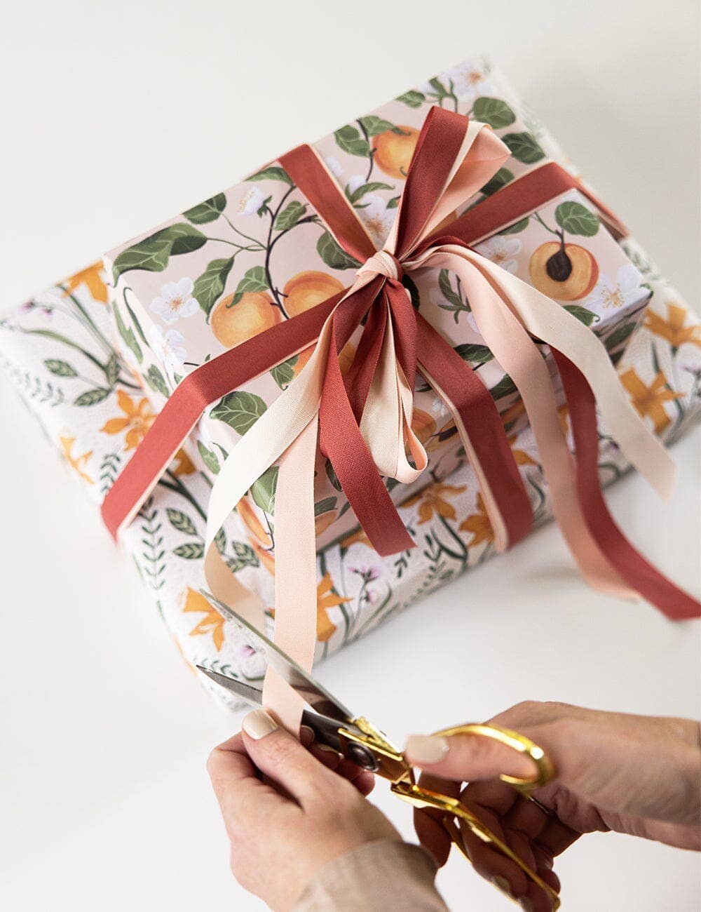 Peaches / Daffodil Double Sided Gift Wrap