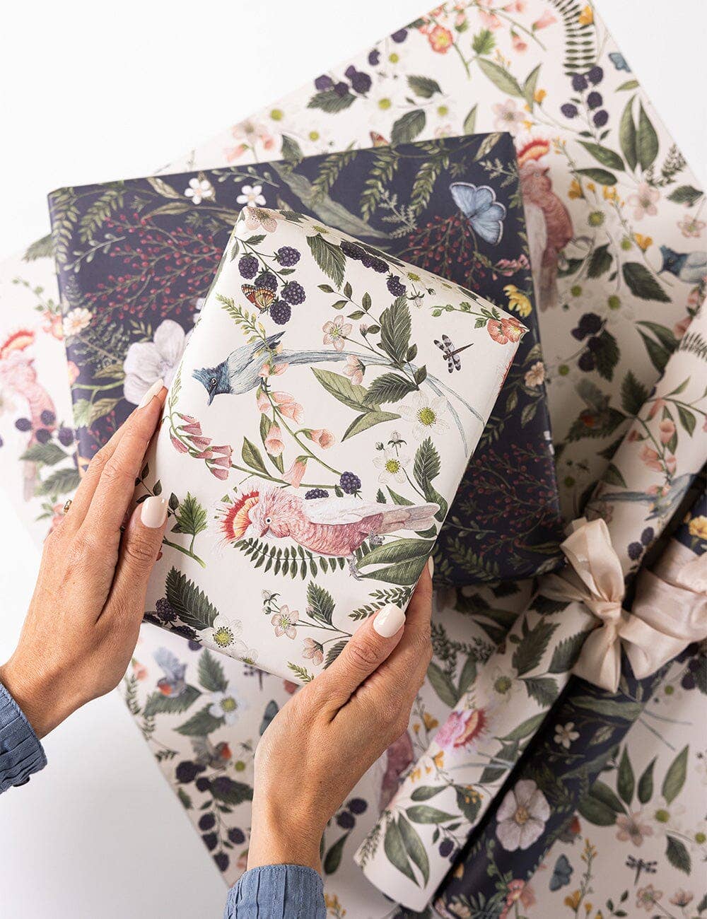 Cockatoo / Dusk In Bloom 6pk Gift Wrap Sheets