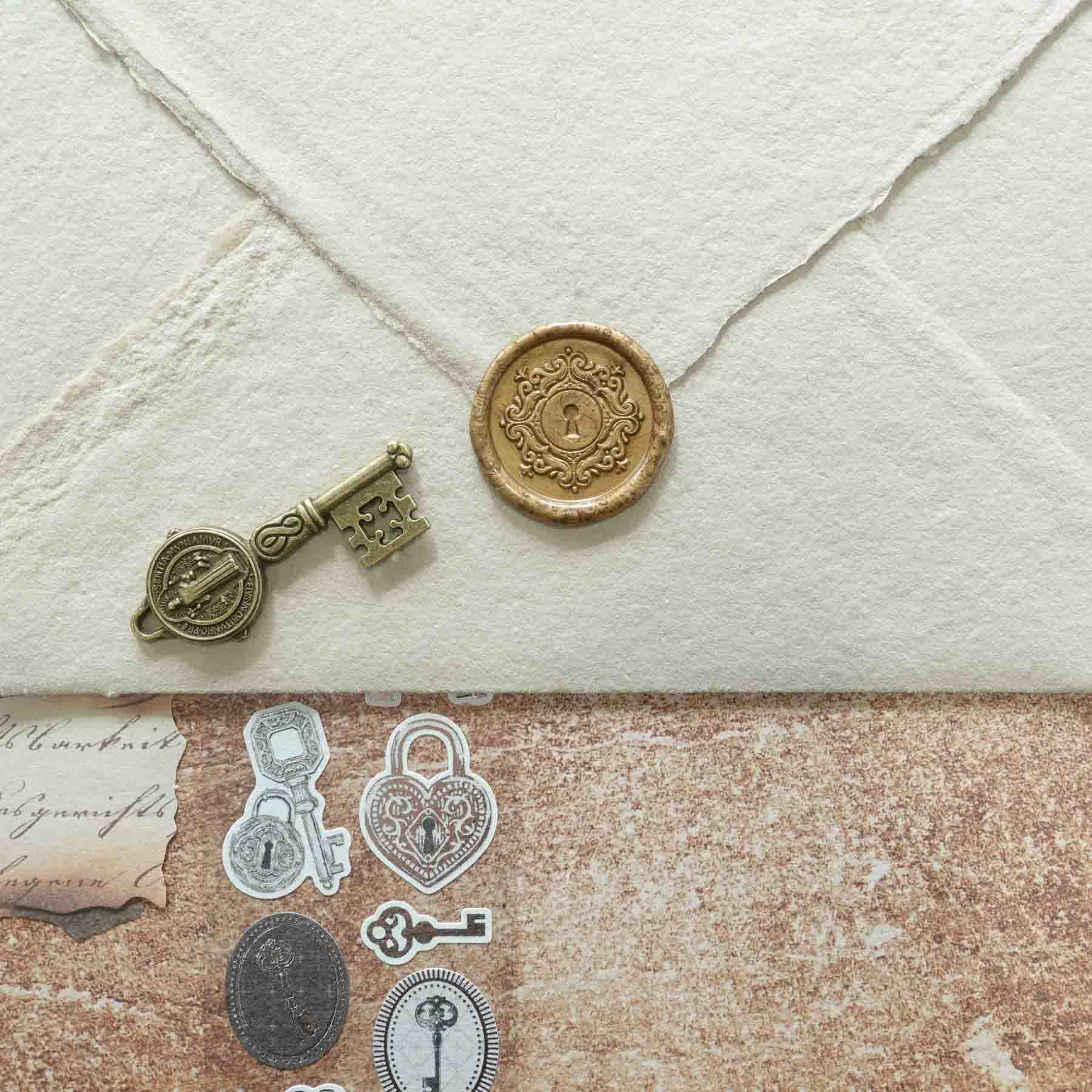 Keyhole wax seal stamp