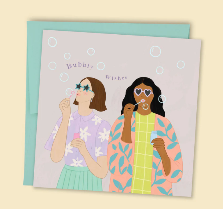 Bubbly Wishes Greeting Card