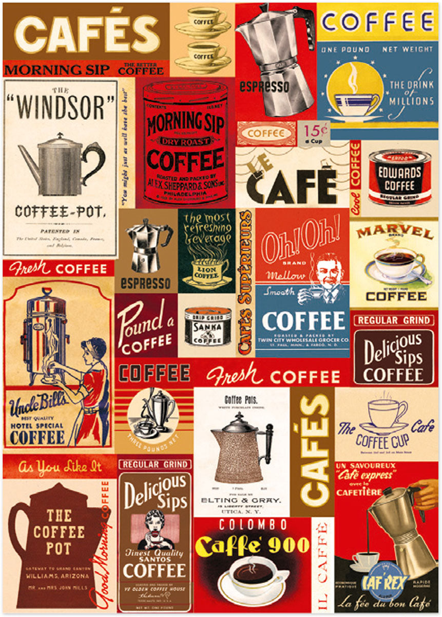 Cavallini Poster/Gift Wrap - Coffee