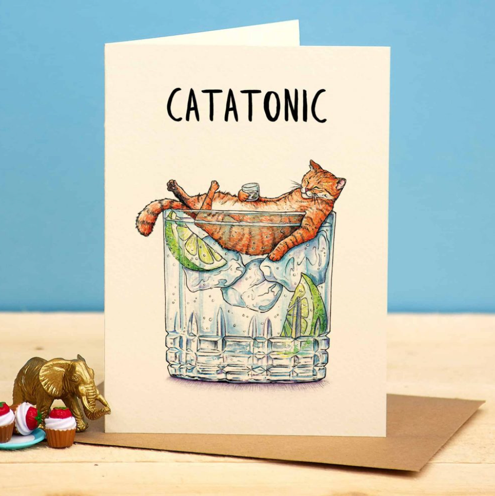 Catatonic Greeting Card