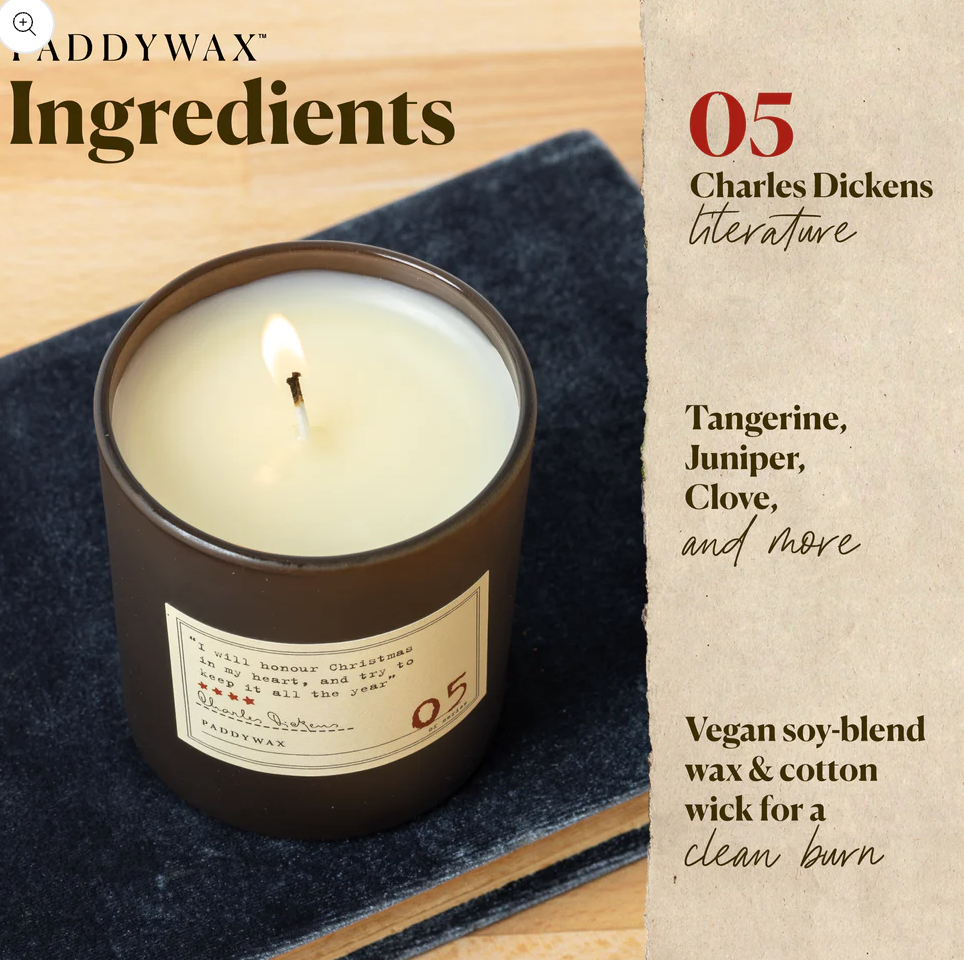 Charles Dickens Library Candle