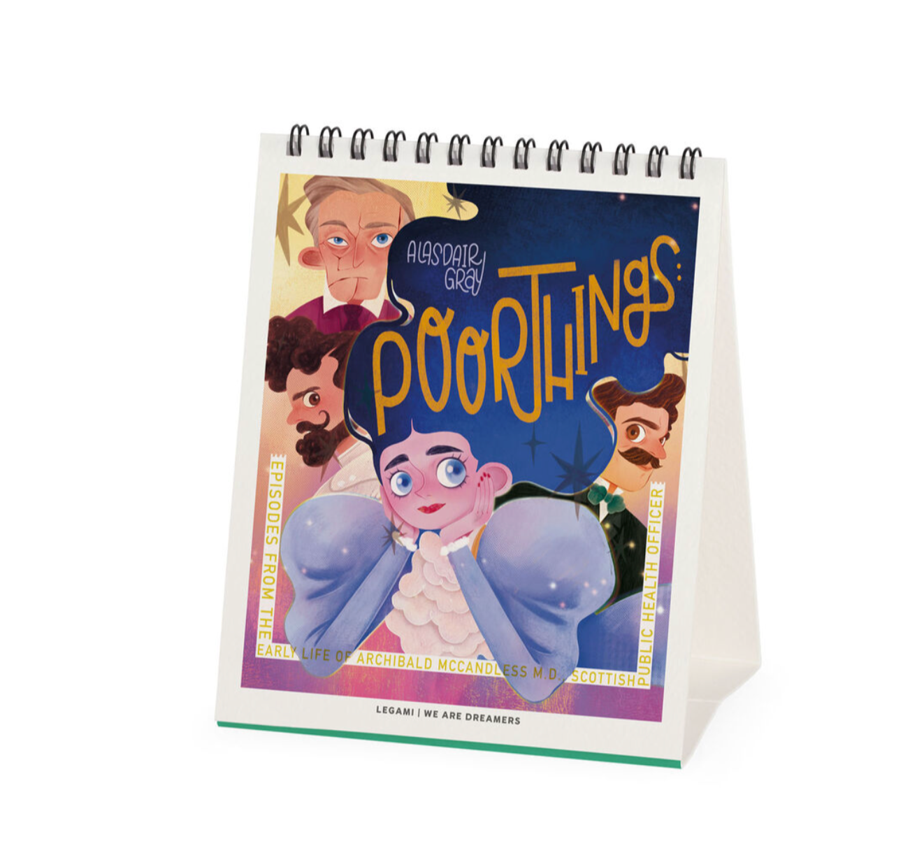 Calendar with 'Poor Things' illustration on a white background