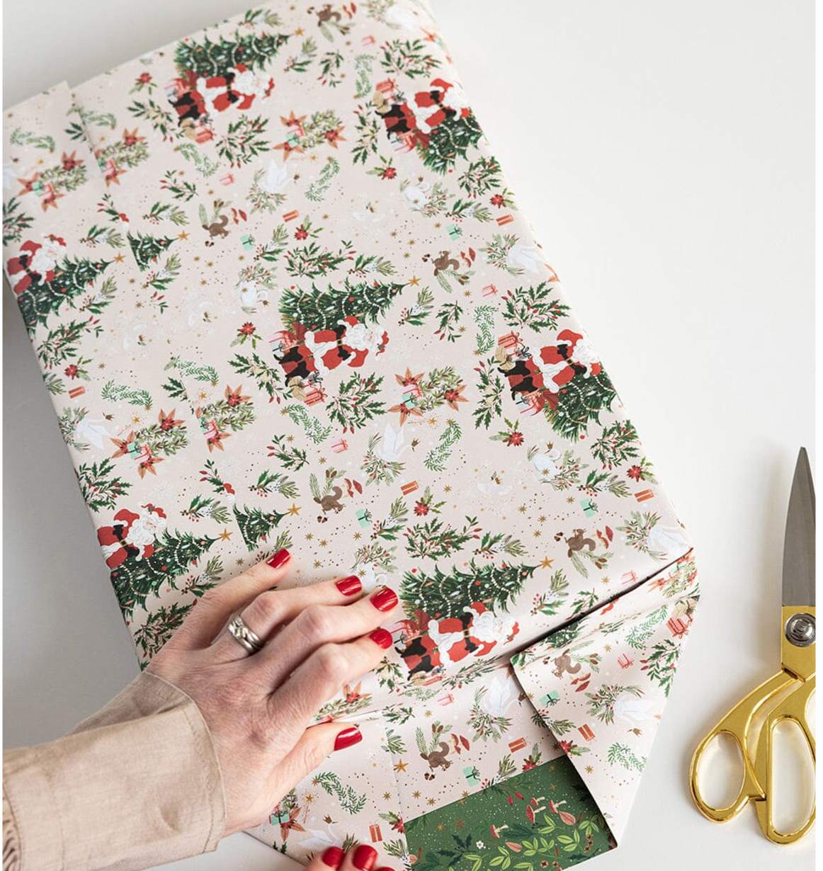 Jolly Santa/ Twinkle Double Sided Wrap