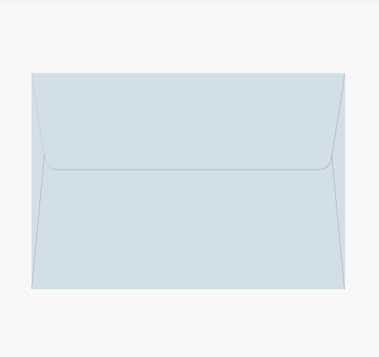 Light blue envelope on a white background