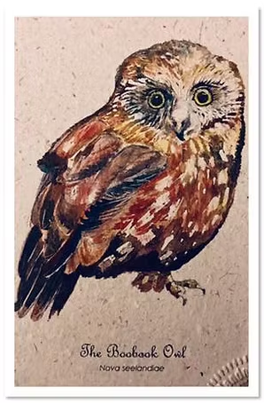 Mini Handmade Gift Card - Owl