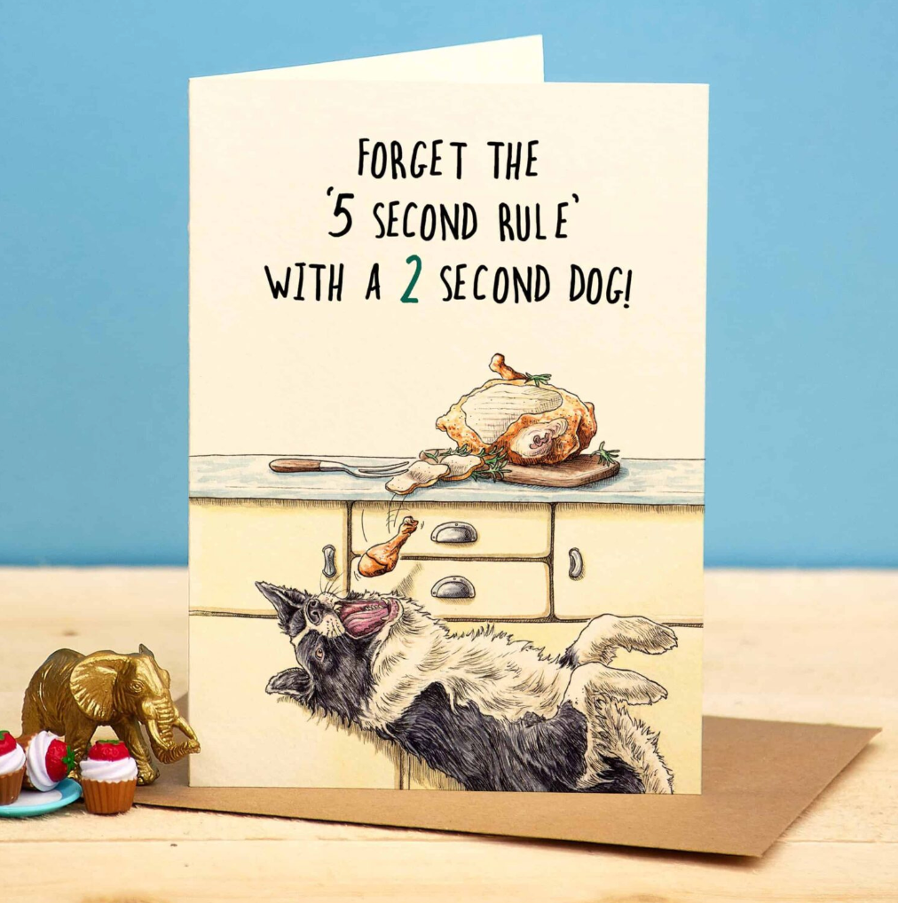 Five Second Rule Greeting Card