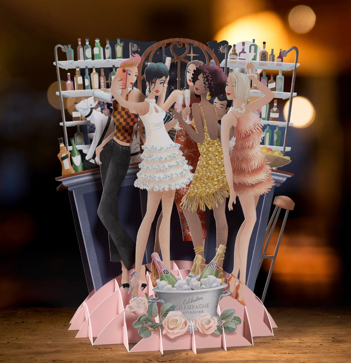 Pop- Up Cards - Champagne