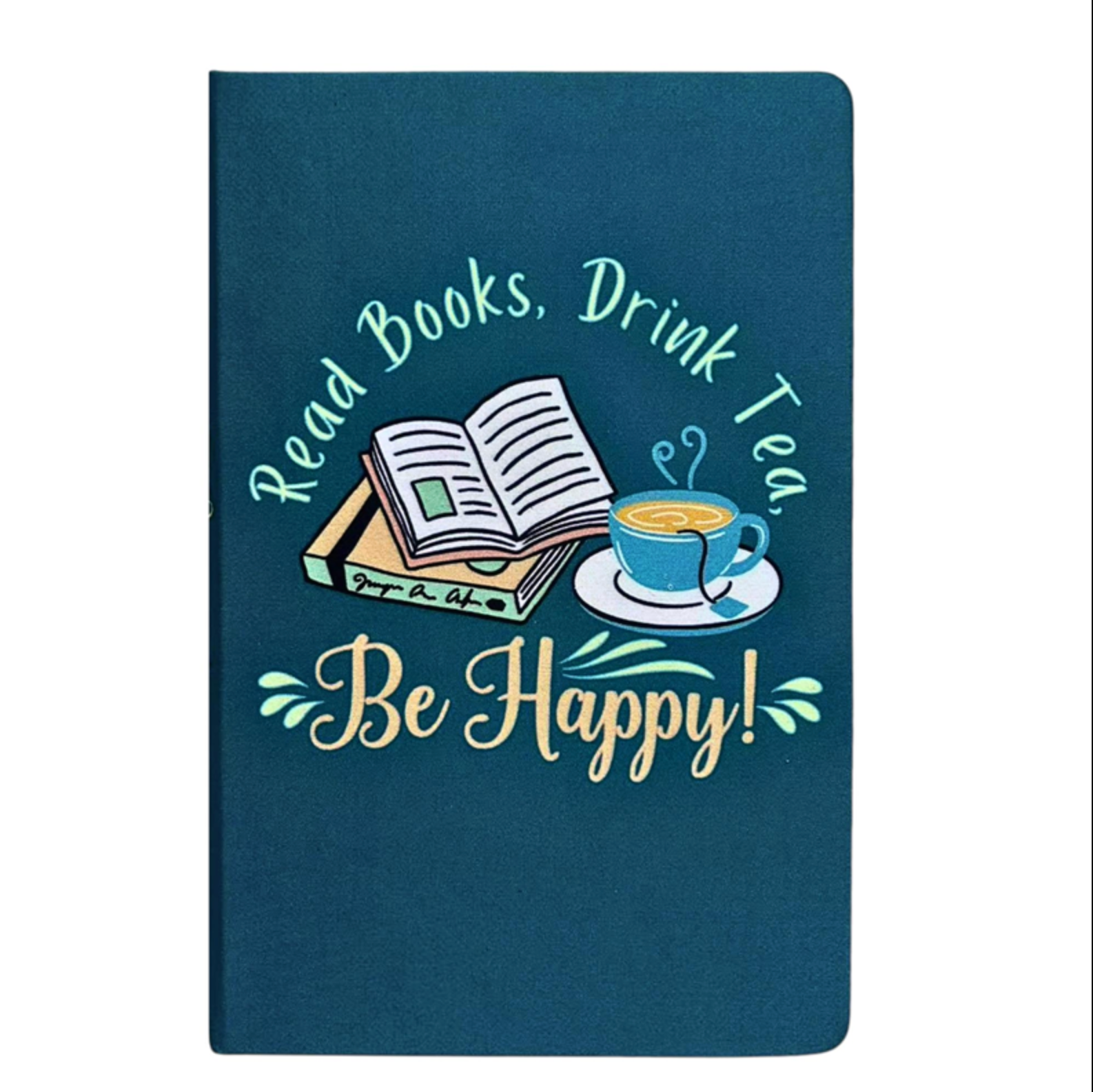 Read Books Drink Tea A5 Fabric Journal