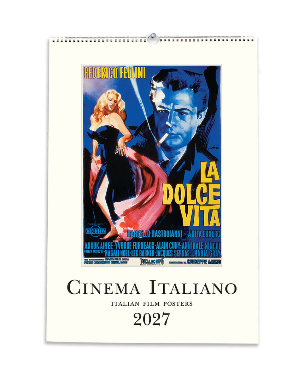 2027 Large Art Calendar - Cinema Italiano