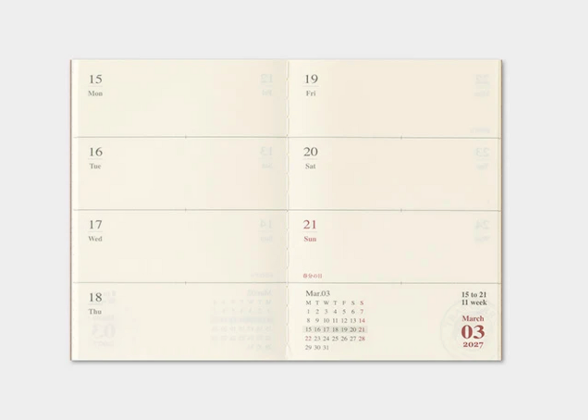2027 Weekly Insert - Passport Size