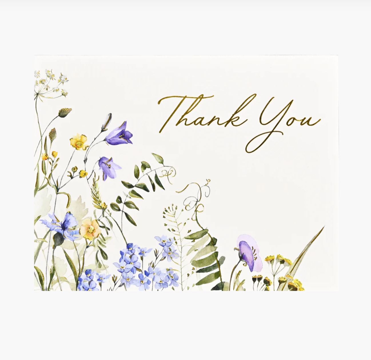 Floral design with 'Thank You' text on a white background