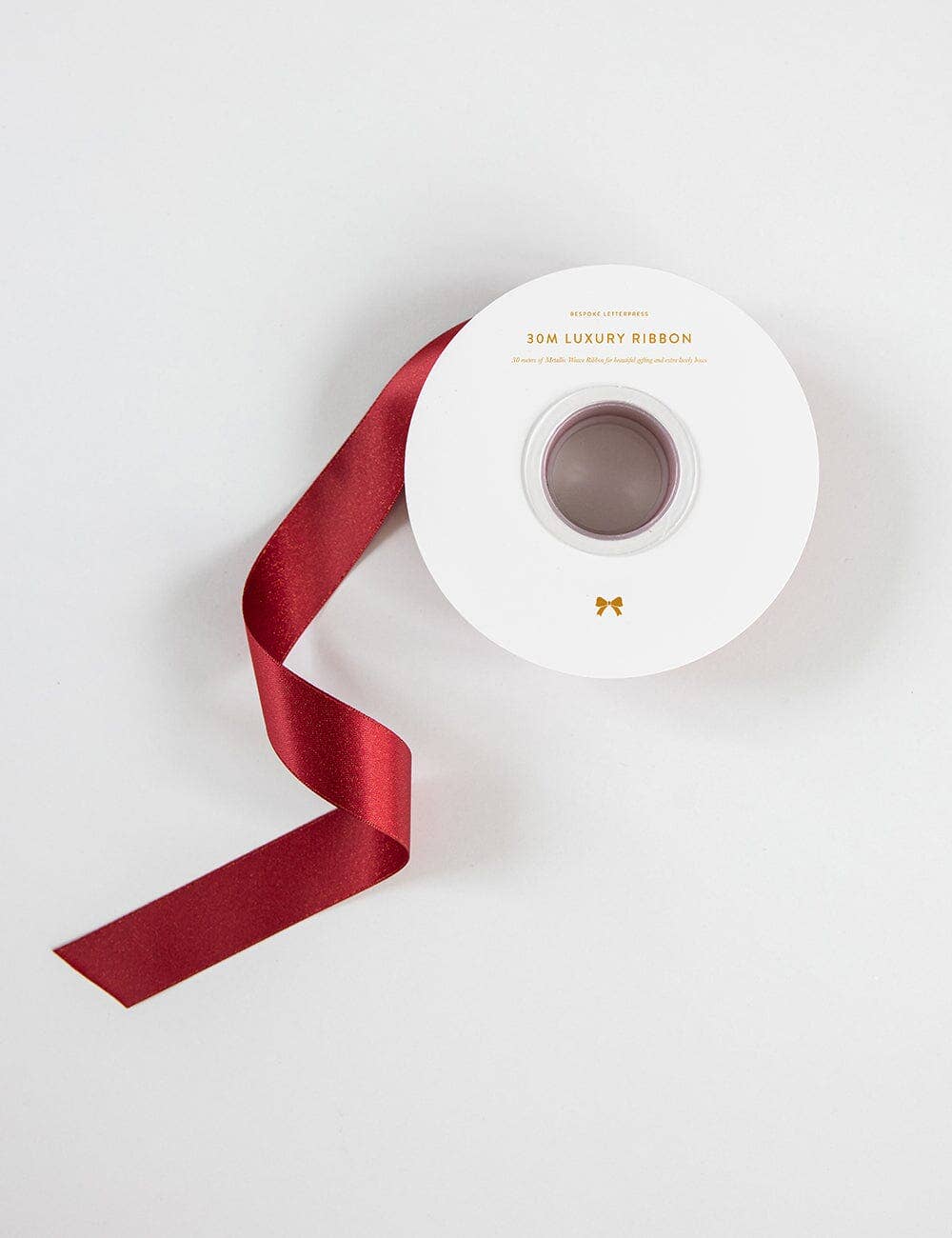 Shimmer Satin Ribbon 30m - Red