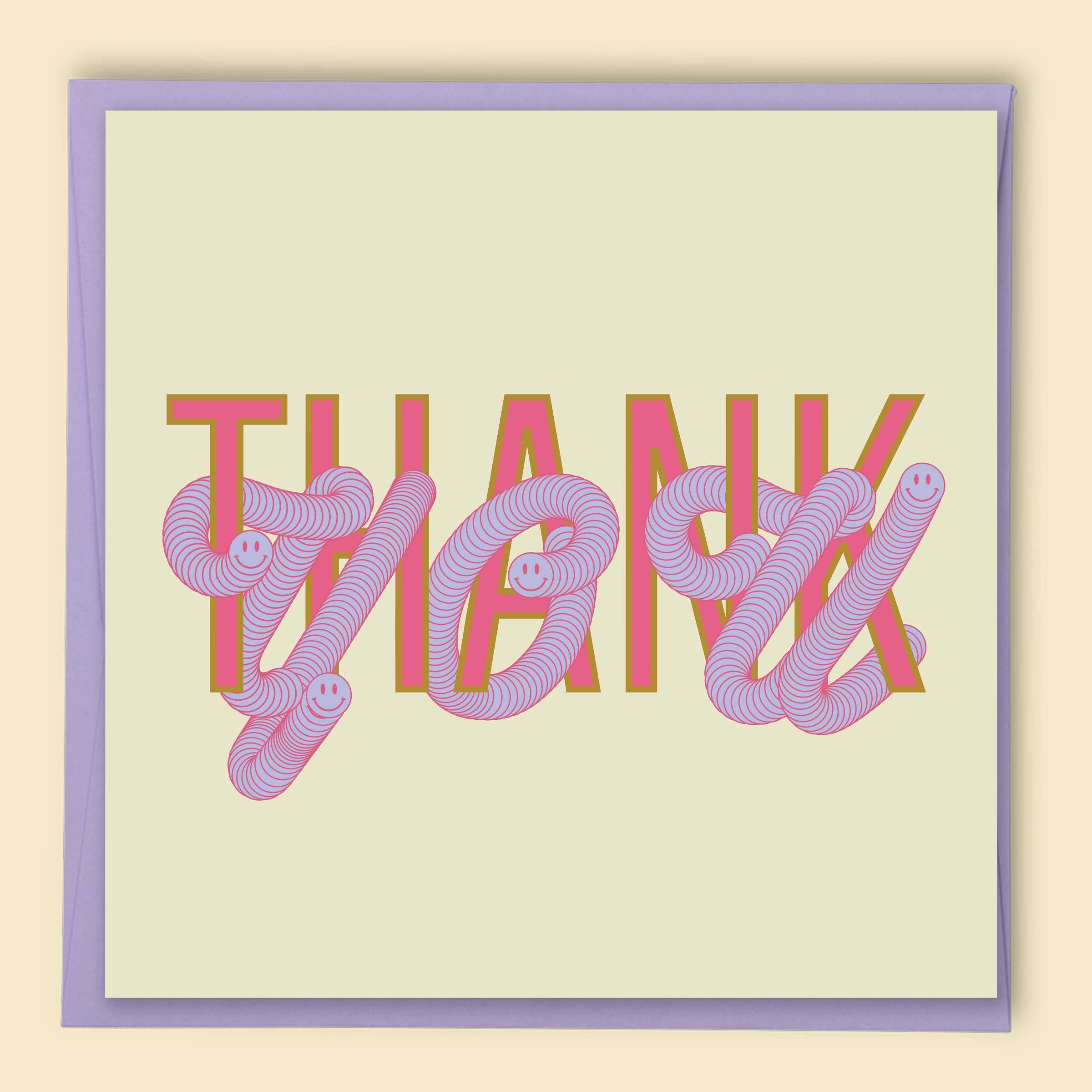 Dimensional Thank You Lilac Card