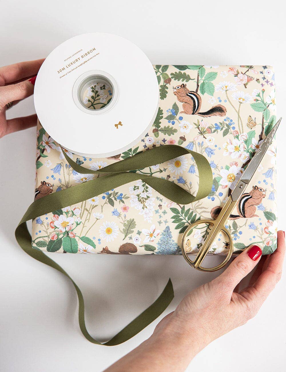 Cotton Ribbon 30m - Fern Green