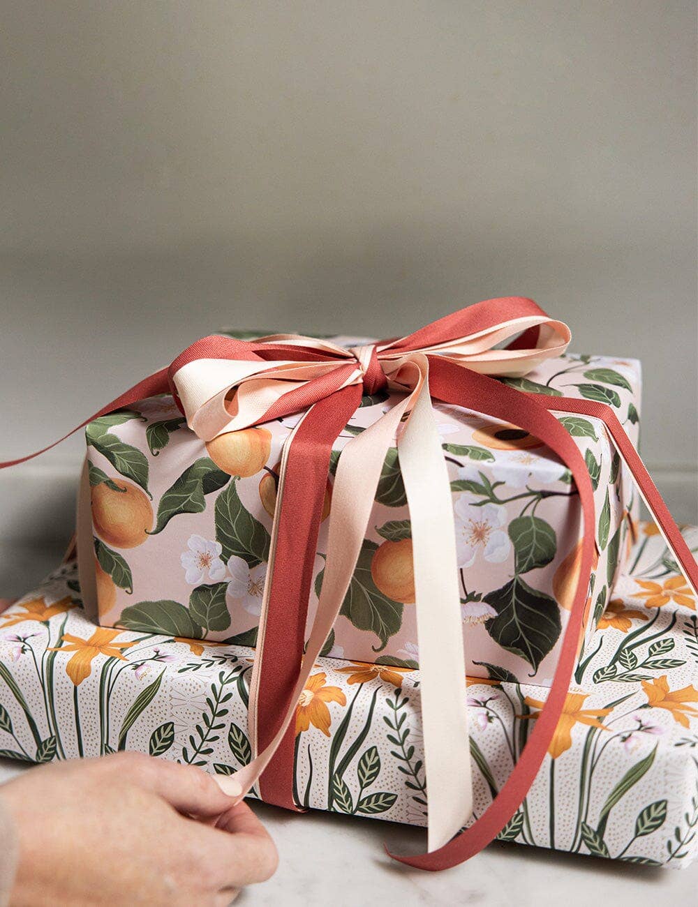 Peaches / Daffodil Double Sided Gift Wrap