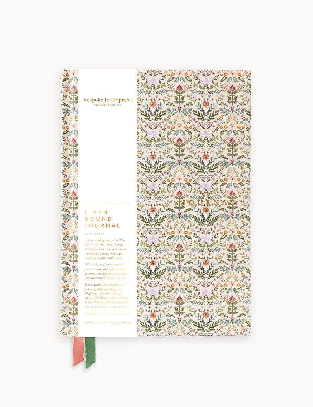 Linen Bound Journal - Bramblefloss (Blank)