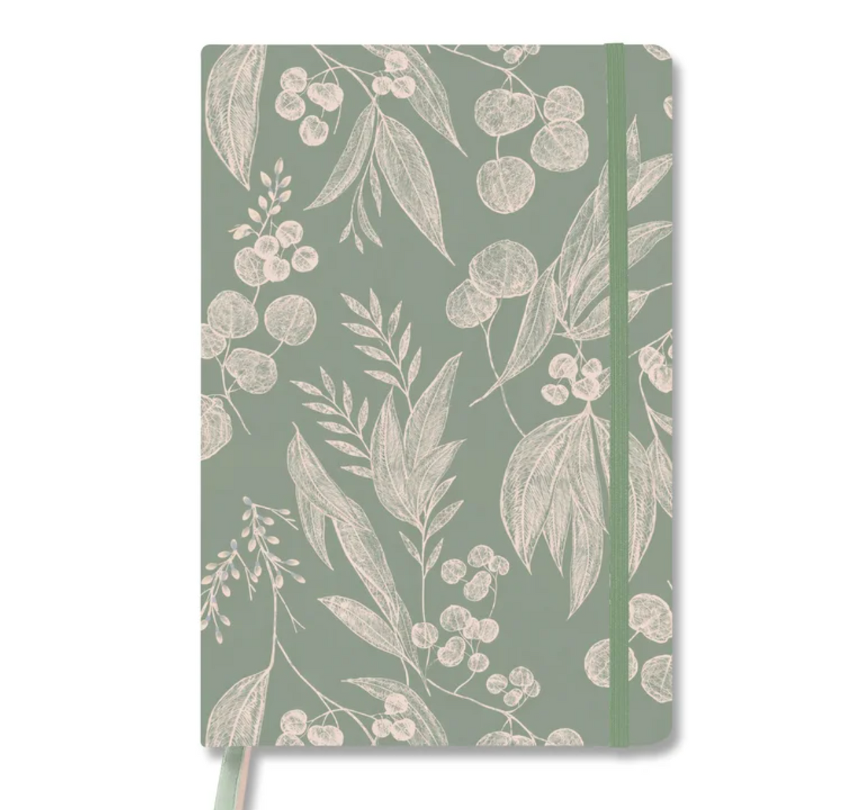 Fabric bound A5 journal with a hard cover in the Home print