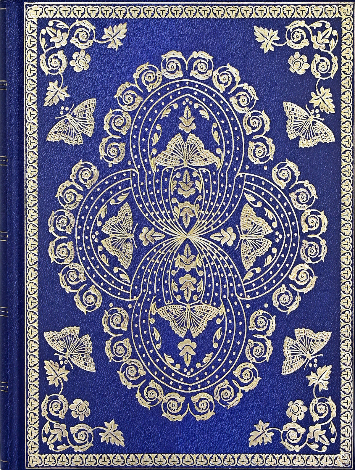 Gilded Butterflies hardcover journal by Peter Pauper Press, gold butterflies and florals on a deep blue cover