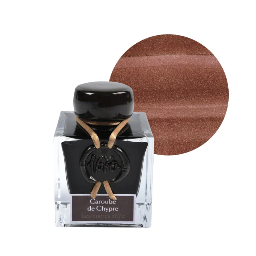 Jacques Herbin Prestige -1670 Collection Fountain Pen Ink - Caroube de Chype (Carob of Cyprus) : 50ml