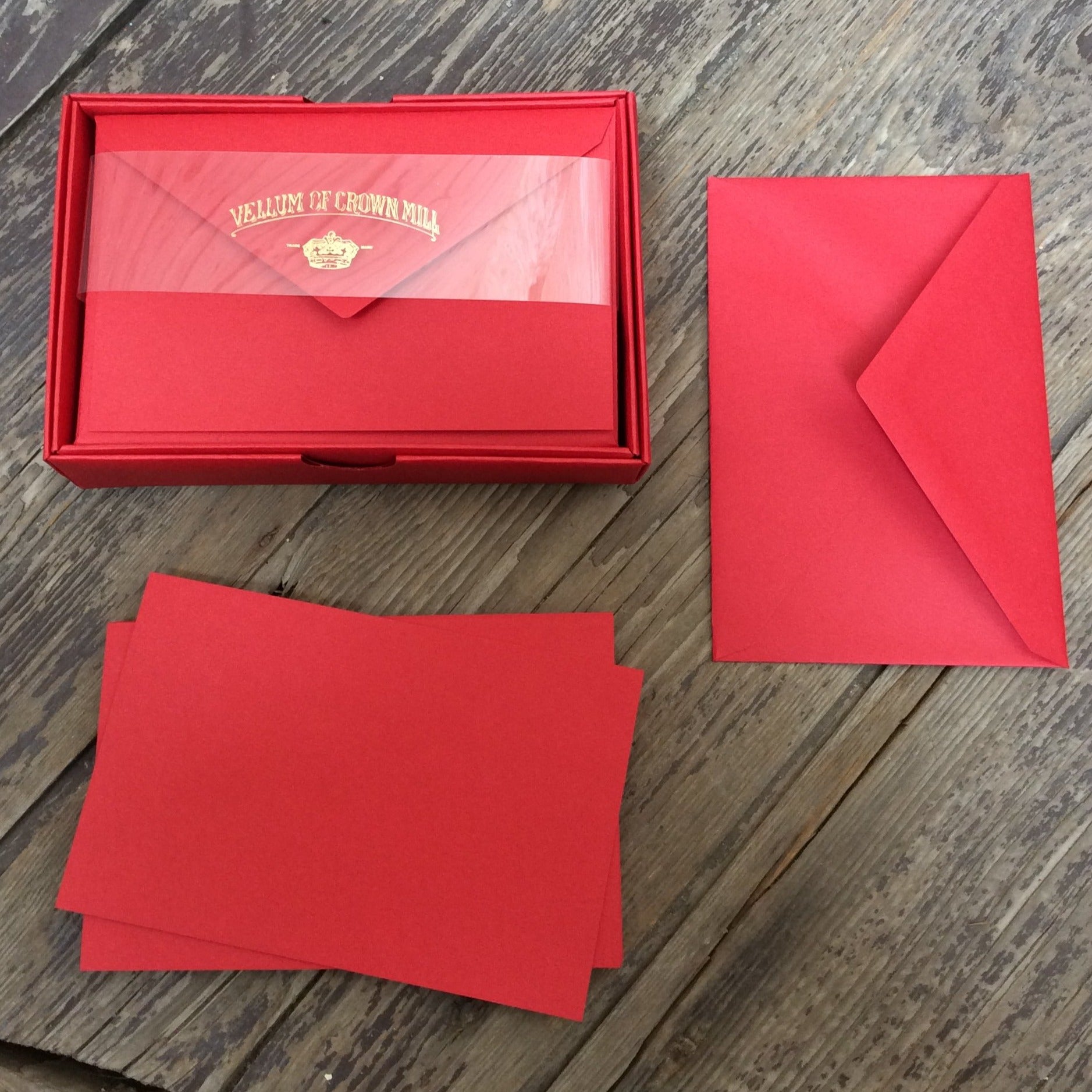 Vellum Range Correspondence Cards Vermilion