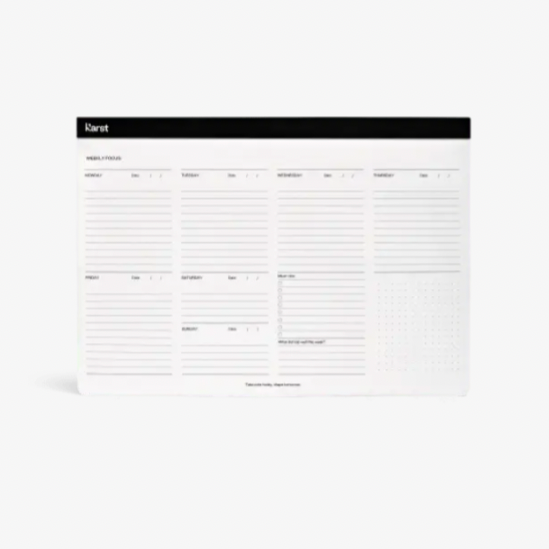 Stone Paper Weekly Desk Pad