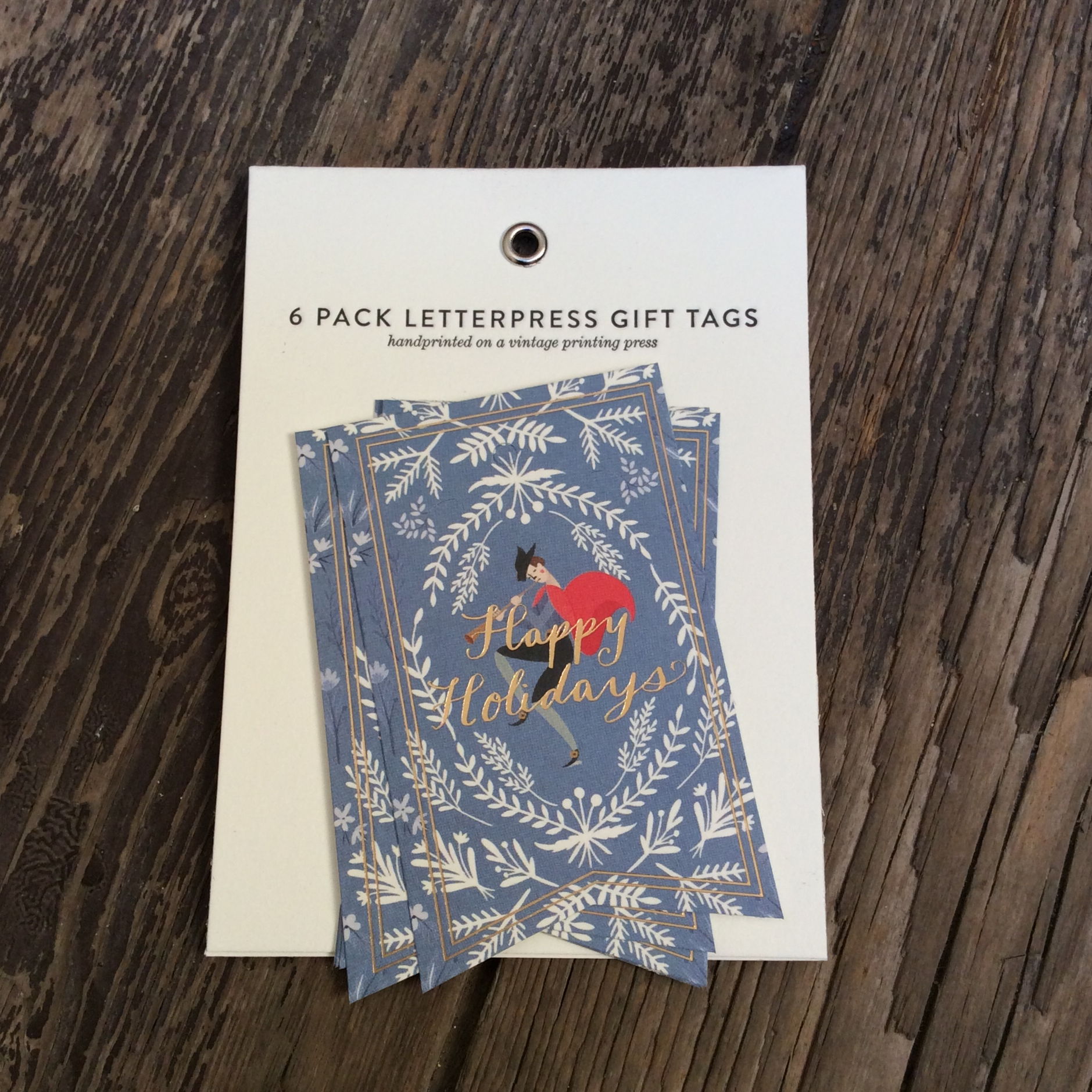 Gold Foiled letterpress gift tags