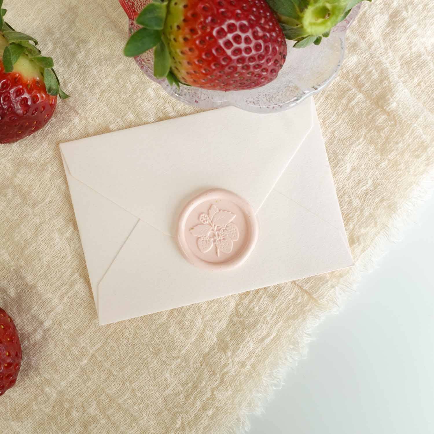 Strawberry wax seal stamp