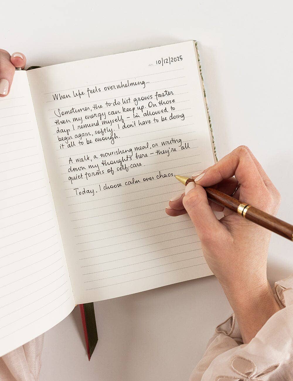 Linen Bound Journal - Bloomere (Lined Journal)