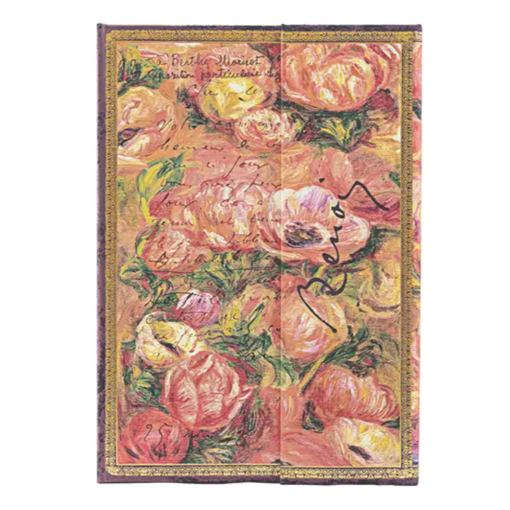 Floral patterned planner featuring renoir signature on a white background