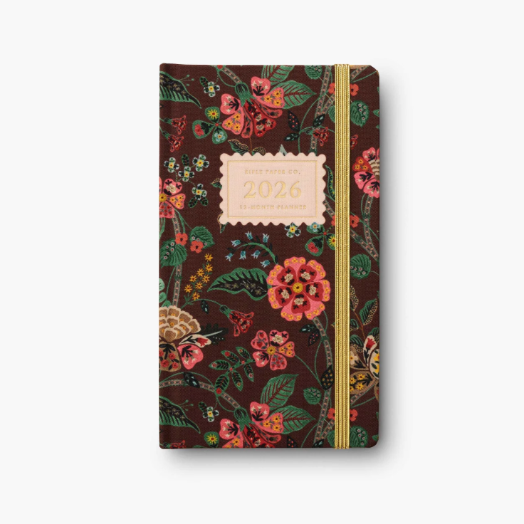Floral-patterned notebook with a 2026 cover on a white background