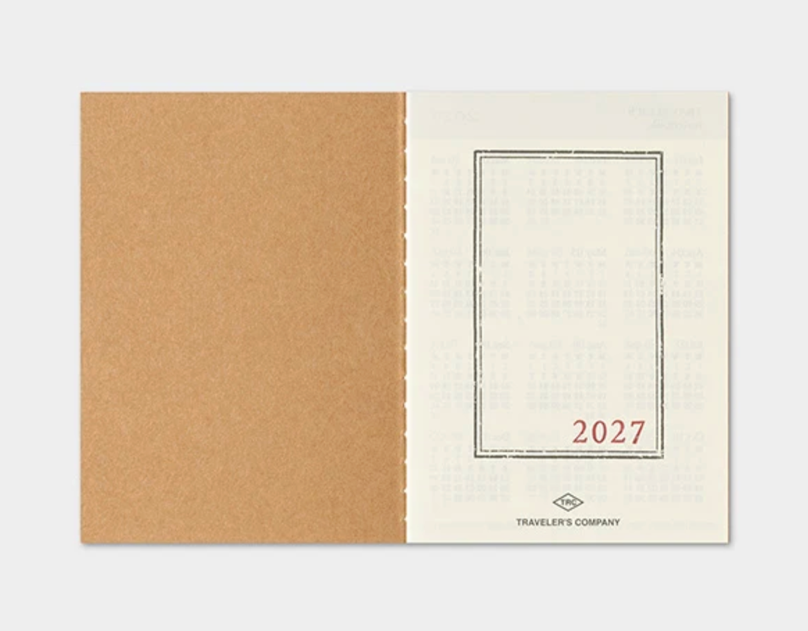 2027 Monthly Diary Insert - Passport Size