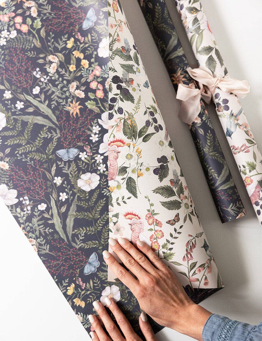Cockatoo / Dusk In Bloom 6pk Gift Wrap Sheets