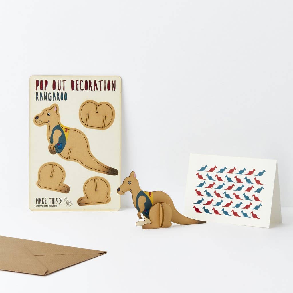 Pop Out Kangaroo Card