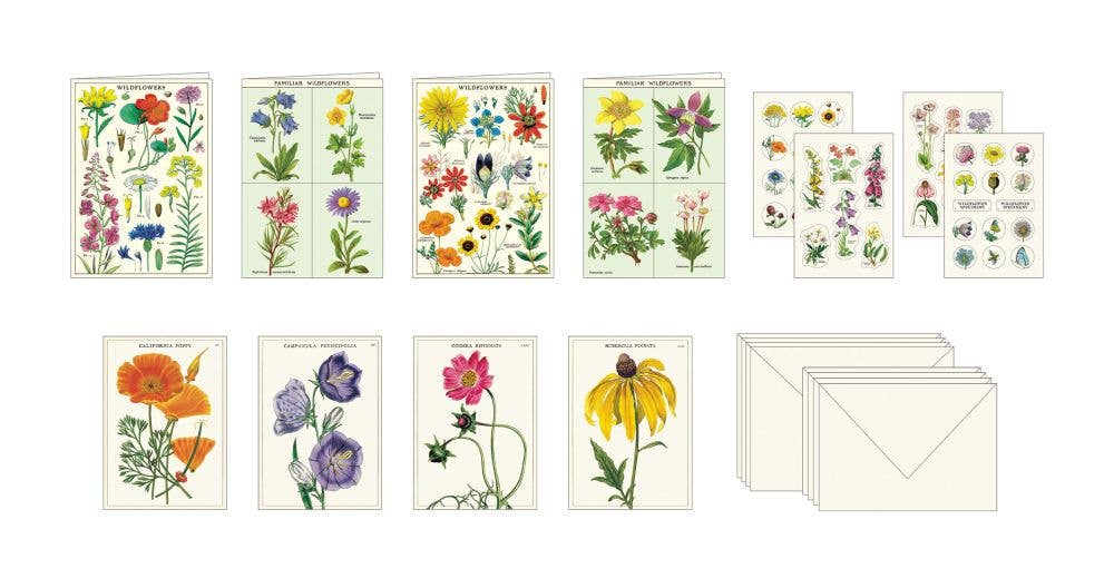 Cavallini Stationery Set - Wildflowers