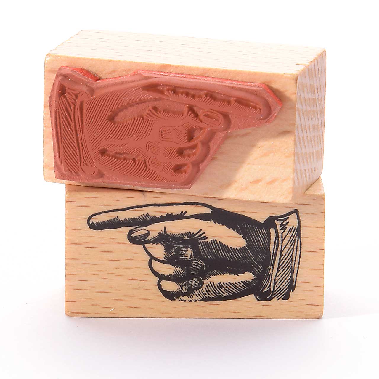 Small Stamps: Hand pointing to left