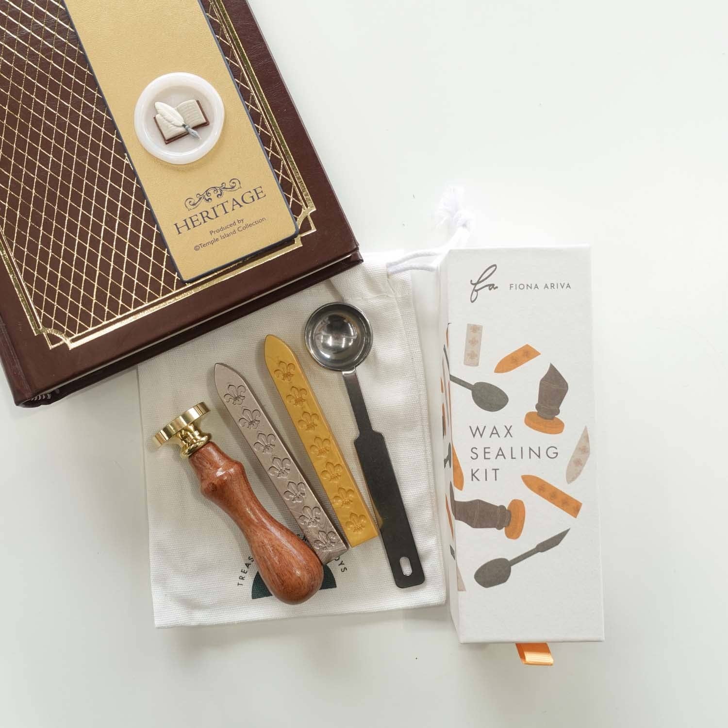 3D Book & Quill wax seal stamp, wax seal kit or stamp head