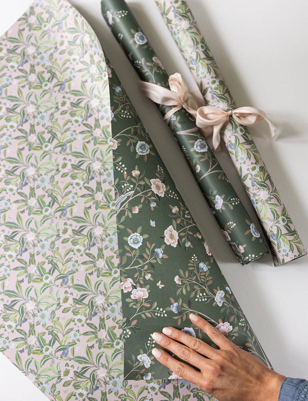 Camellia Tree / Summer Garden Double Sided Gift Wrap