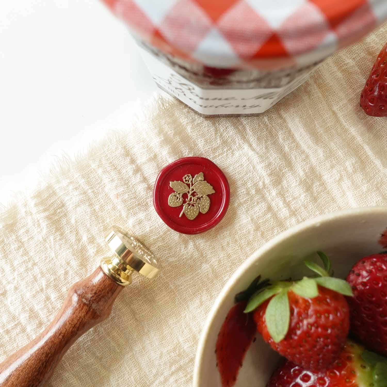 Strawberry wax seal stamp